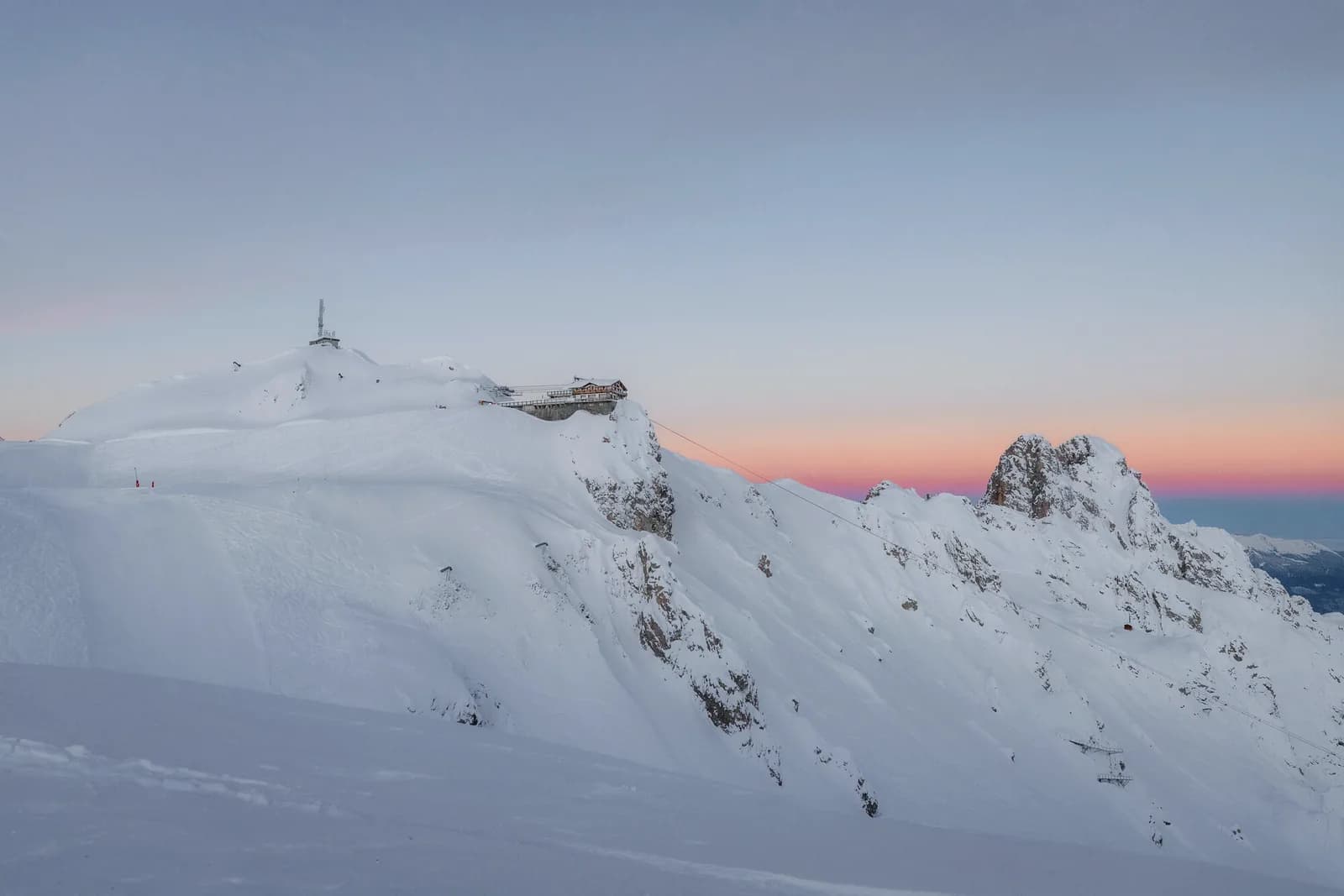 Courchevel Tourisme Berge Sonnenuntergang