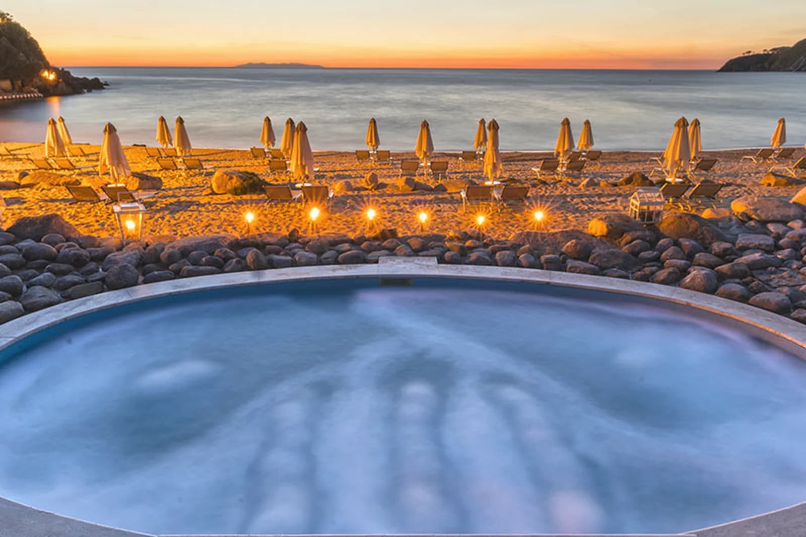 Hotel Hermitage Pools und Strand Sunset – Elba