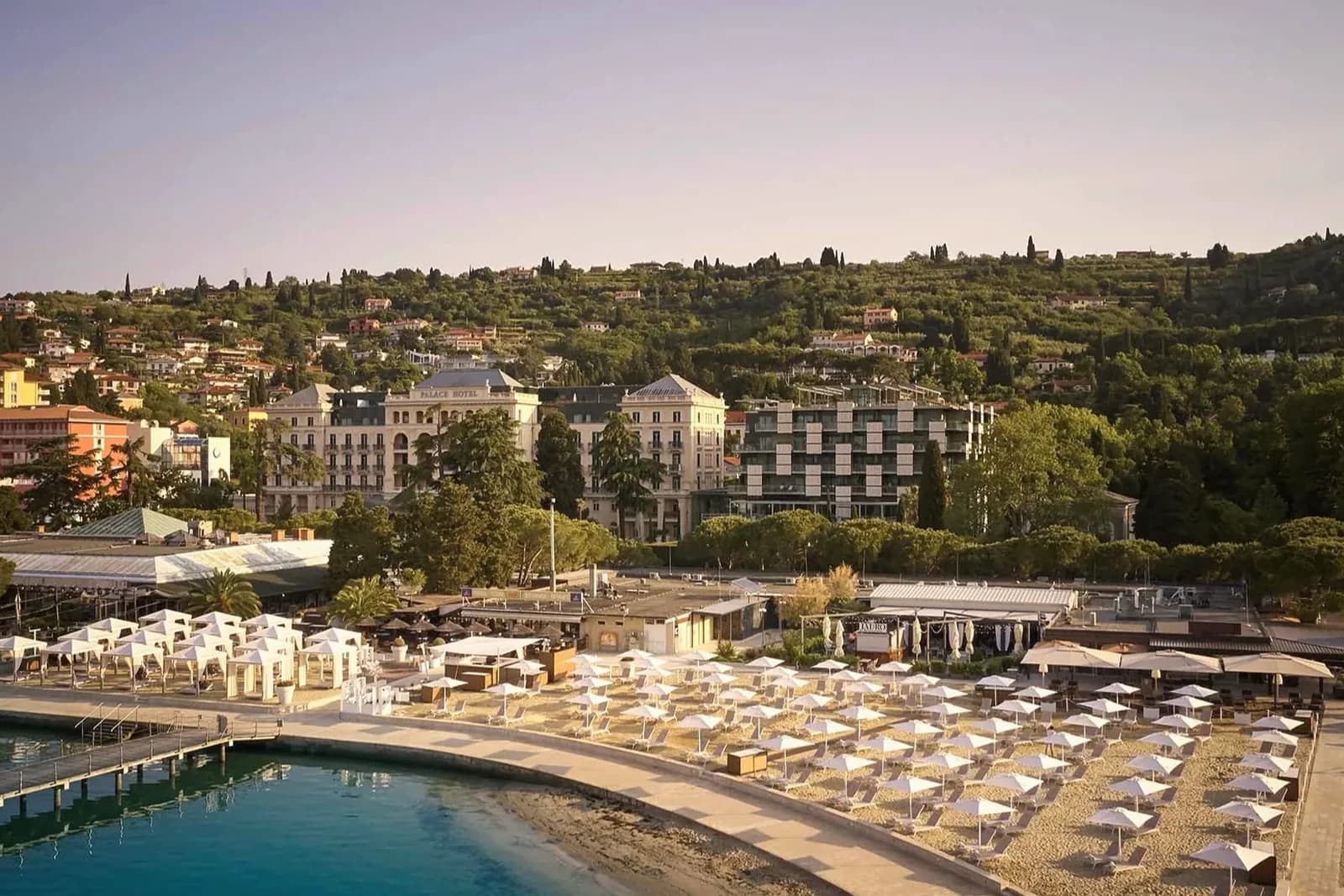 Slowenien Landschaft bei Sonnenuntergang – Portorož