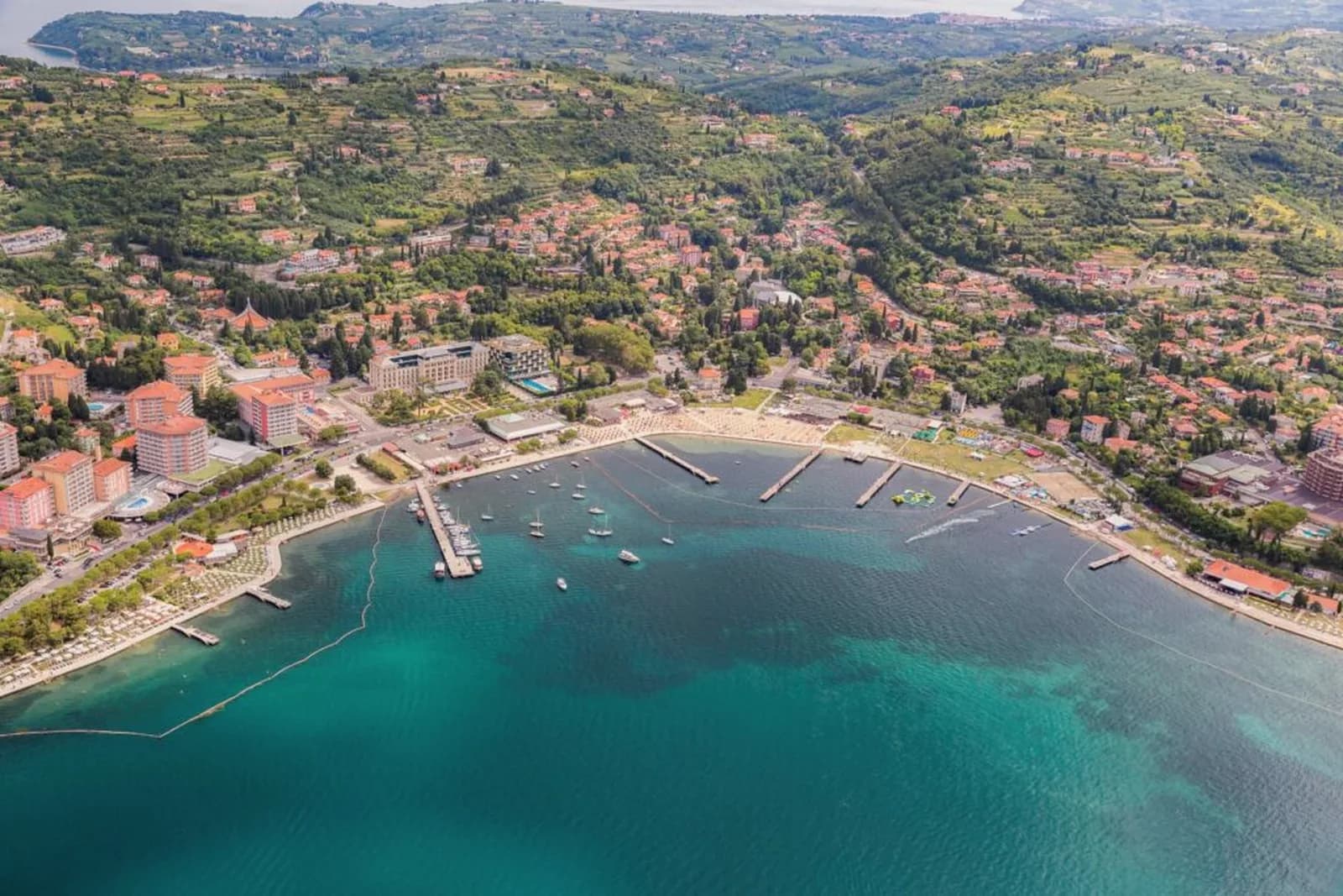 Portoroz Palace Hotel Anantara von oben und Portoroz von oben
