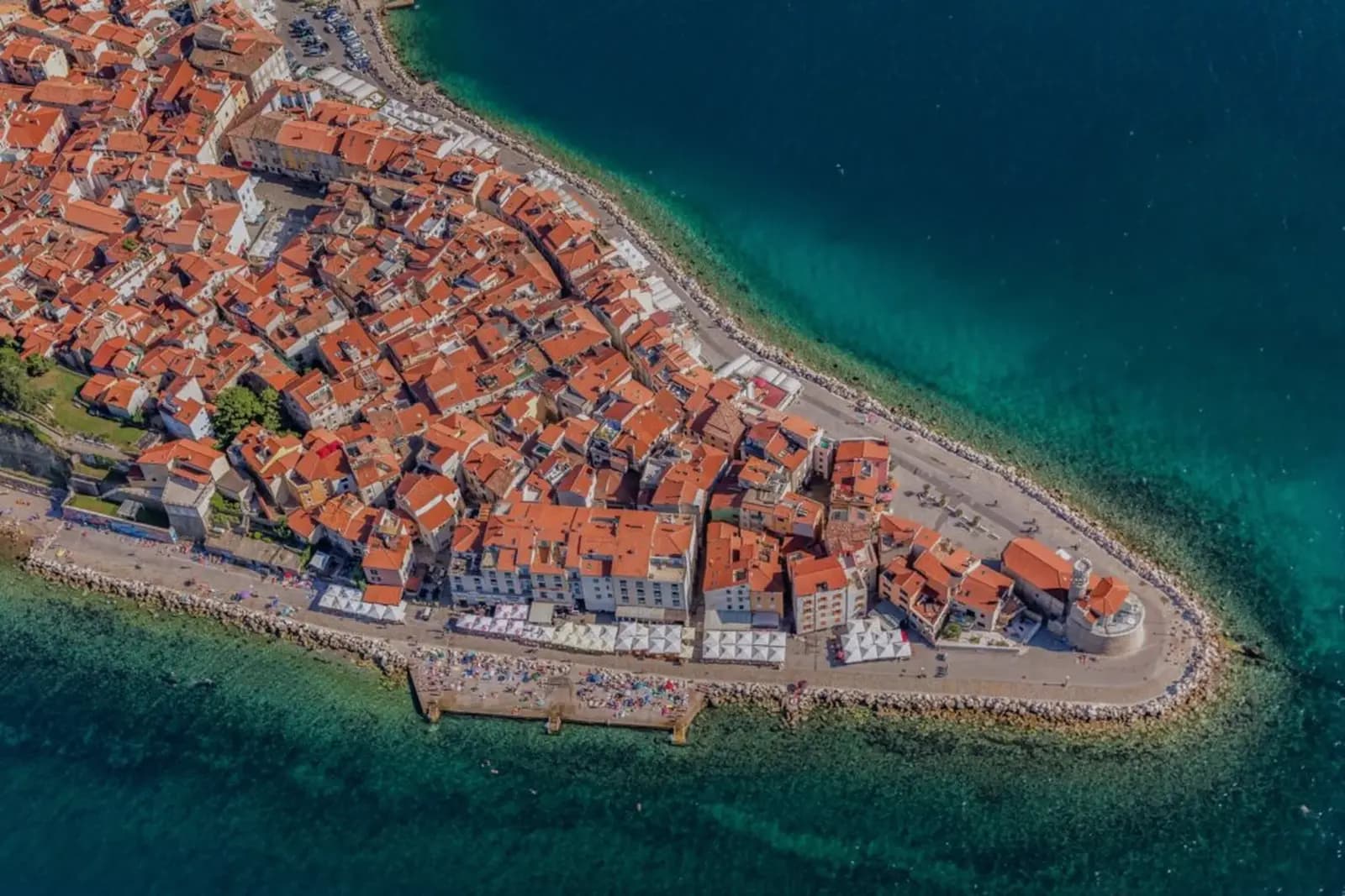 Piran von oben Piran Tourism