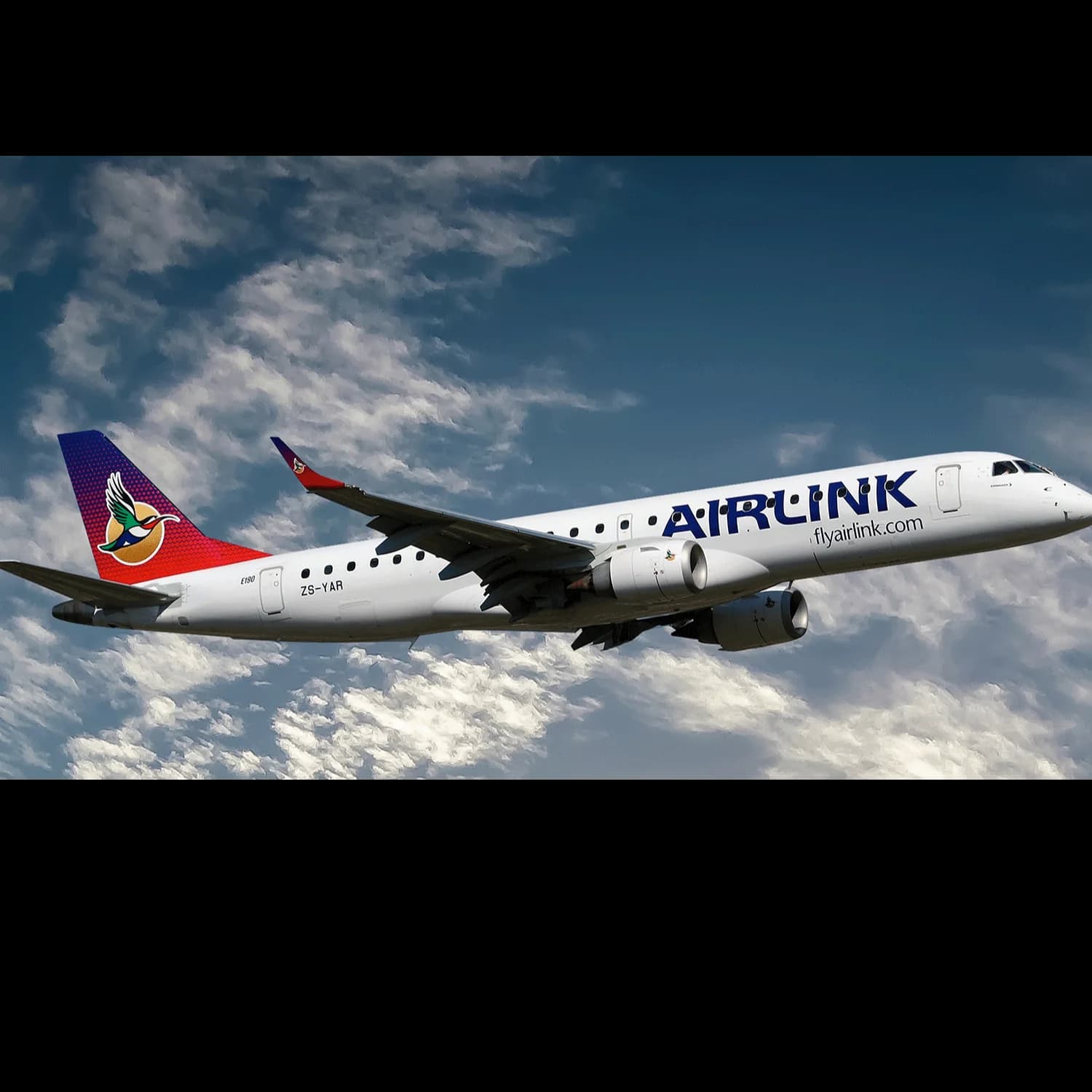 Embraer 190 von Airlink im Flug