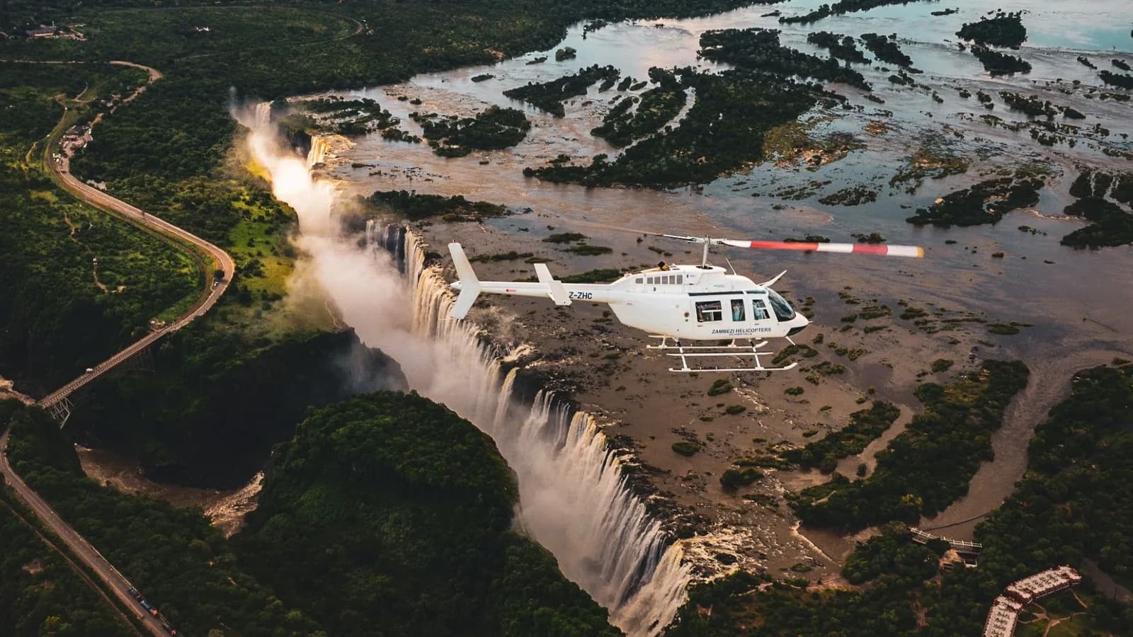 Helikopterflug Victoriafälle